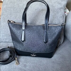 Kate Spade Lola Black Glitter Tote